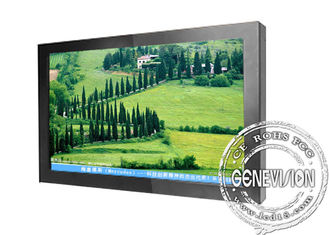 شاشة LCD مثبتة على الحائط مقاس 1366 × 768 بوصة مقاس 32 بوصة ، لوحة الإعلانات LCD مع صور رقمية