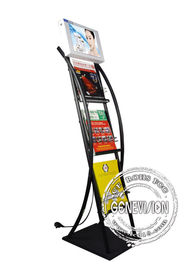 12.1inch Magazine Floor Floor Kiosk LCD Ad Player رفوف معدنية