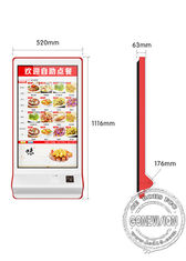 32 بوصة التلقائي آلة الطلب الخدمة الذاتية شاشة تعمل باللمس كشك الدفع لمطعم الوجبات السريعة مع قارئ بطاقة