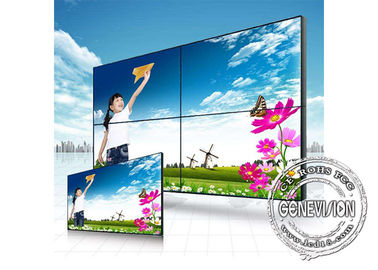 65 بوصة رقمية لافتات فيديو حائط 2X2 3.5 ملم شاشة LCD ذات إطار ضيق ملون Full HD 1080p