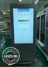 55 بوصة مقاوم للماء لافتات رقمية PCAP شاشة تعمل باللمس LCD الإعلان الطوطم مراقب