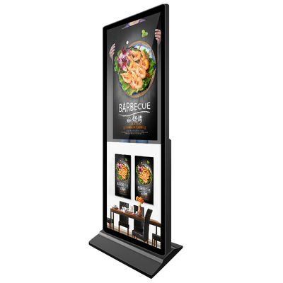Edgeless 4K Floor Standing Digital Signage Kiosk للإعلان