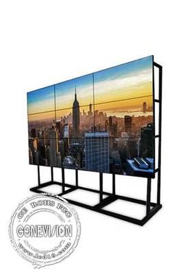 شاشة الربط 3 × 3 شاشة عرض فيديو حائط LCD متعددة الشاشات مقاس 55 بوصة