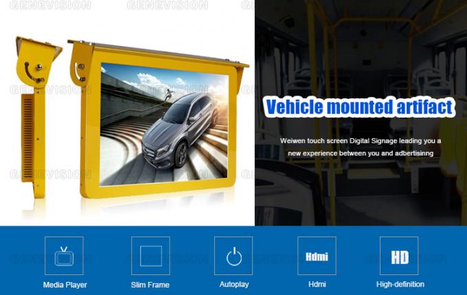 19 بوصة سقف جبل حافلة الإشارات الرقمية Android WIFI 4G GPS LCD Bus الإعلان الشاشة