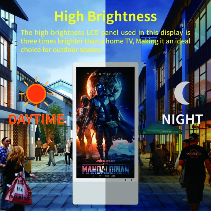 32/43/55 بوصة مخصصة المحمول الهاتف المحمول أندرويد الإشارات الرقمية الطوطم في الهواء الطلق شاشة عرض متحركة 0