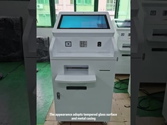 شاشة لمسة 22 بوصة A4 الورق الطابعة الحرارية بصمة الأصابع IC قارئ بطاقة QR كود ماسح الكاميرا أوتوماتيك