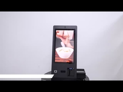 قراءة جوازات السفر OCR 24 بوصة مكتبية فندق تسجيل دخول كيوسك ذاتية الخدمة مع الكاميرا الميكروفون