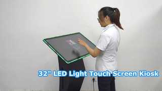 32 بوصة LED ضوء AG زجاج الكل في كشك شاشة تعمل باللمس