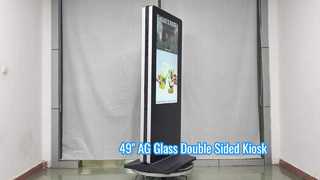 كشك LCD زجاجي مزدوج الجوانب مقاس 49 بوصة 4K AG