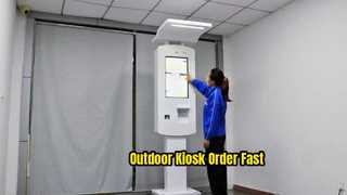 جهاز كمبيوتر خارجي مقاس 24 بوصة يعمل باللمس بالسعة كشك ذاتي الطلب قائم على الأرض مزود ببطاقة رسومات NVIDIA