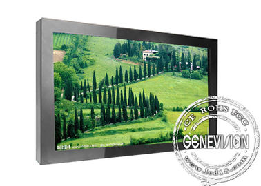 شاشة LCD مثبتة على الحائط مقاس 1366 × 768 بوصة مقاس 32 بوصة ، لوحة الإعلانات LCD مع صور رقمية