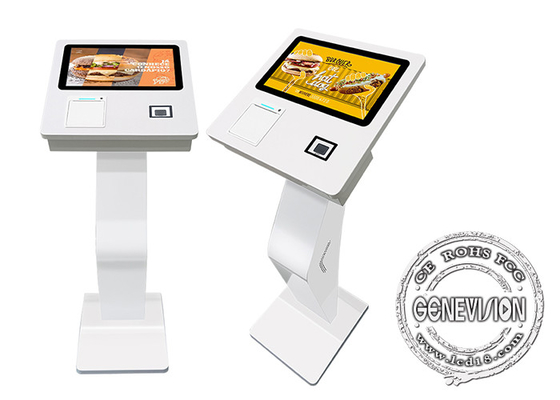 15.6 &quot;Digital Signage Self Service Bill Payment Kiosk Floor Stand Touch Screen Chain Store Restaurant Machine
