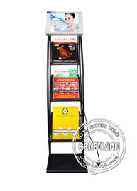 12.1inch Magazine Floor Floor Kiosk LCD Ad Player رفوف معدنية