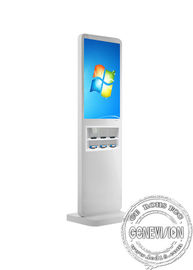 PC Digitalfloor Standing Digital Signage Wireless Charging Station 32 &amp;#39;&amp;#39; WIFI Touch Screen Kiosk