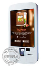 مطعم WIFI أندرويد الرقمية لافتات 32 بوصة الجدار آلة ترتيب الأغذية القابلة للتثبيت