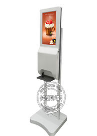 21.5 بوصة Android Hand Washer Floor Stand Kiosk Digital Signage Automatic Hand Sanitiser Kiosk بسعة 3000 مل