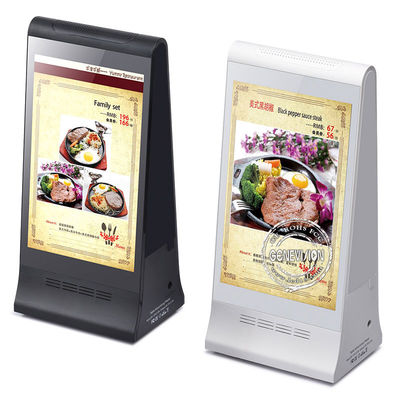 مشغل إعلانات بشاشة LCD لسطح المكتب مقاس 8 بوصات مع شاشة مزدوجة مزدوجة الجانب