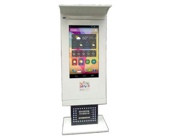 42 بوصة TFT LCD تعمل باللمس كشك الروبوت عرض في الهواء الطلق الرقمية لافتات الوسائط لاعب معلومات كشك