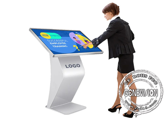 نظام Windows 32 '' 4K LCD Video Wall Control Touch Screen Kiosk Dual HDMI Out