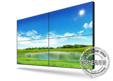 65 بوصة رقمية لافتات فيديو حائط 2X2 3.5 ملم شاشة LCD ذات إطار ضيق ملون Full HD 1080p