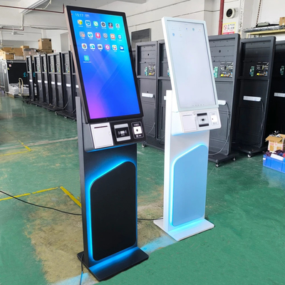 كيوسك دفع خدمة ذاتية 27 بوصة مع شريط ضوء LED وشاشة لمسة