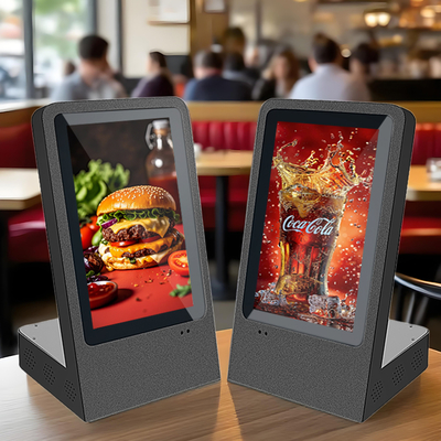 شاشة لمس LCD فائقة النحافة على شكل حرف L مقاس 10.1 بوصة، طاولة عرض إعلانية للبيع بالتجزئة