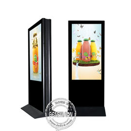 55 بوصة كشك الرقمية لافتات الطابق الوقوف المزدوج الجانب شاشة LCD داخلية الإعلان