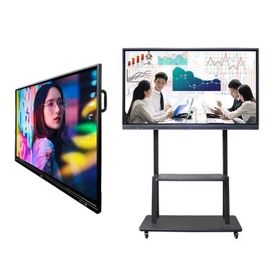 لوحة ذكية تعمل باللمس مقاس 110 بوصة مضادة للتوهج بدقة 4K تعمل بنظام Android للكمبيوتر الكل في واحد لغرفة اجتماعات المدرسة
