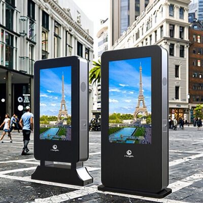 55 بوصة في الهواء الطلق مقاومة للماء الإشارات الرقمية الشاشة اللمسية التلفزيون 4K LCD لاعب الإعلانات كيوسك