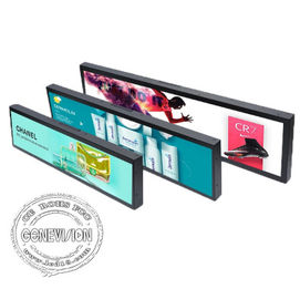 شاشة طويلة ممتدة الرقمية لافتات LCD داخلي عرض الفيديو عالية السطوع 19.7 بوصة