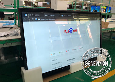 شاشة عرض LCD جبلية كبيرة الحجم مقاس 100 بوصة مزودة بشاشة HDMI تعمل باللمس ومنفذ USB