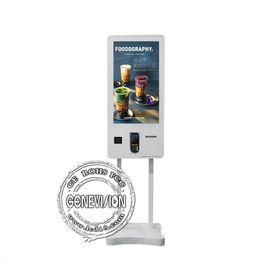 QR Scanner / Printer Touch Screen Kiosk 32 '' Self Service Order Capacitive Touch Menu