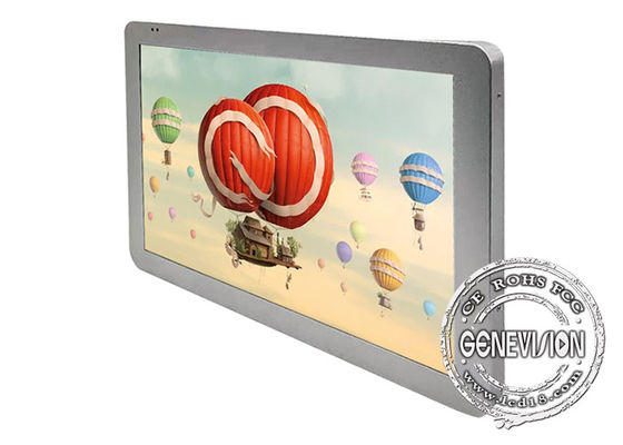 عمود الحافلة المتصاعد 4G هوائي Android 10 Bus Digital Signage 27 