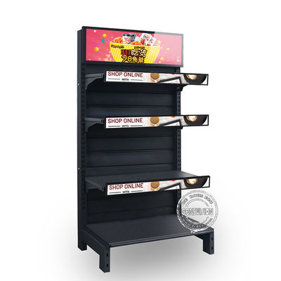 400cd / M2 امتدت شريط لافتات رقمية LCD مع بطاقة سعر LCD