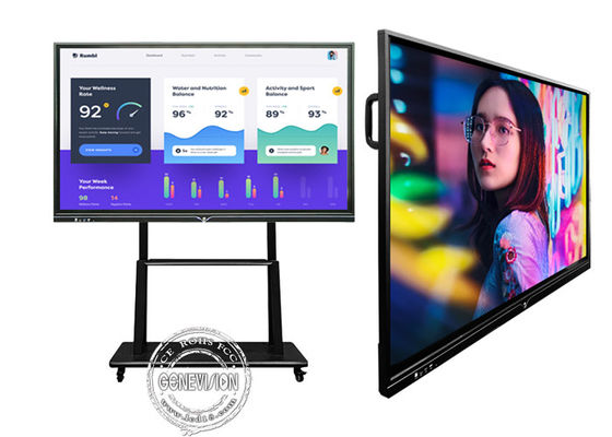 4K 75 بوصة 20 نقطة تعمل باللمس شاشة LED مسطحة السبورة التفاعلية للقاء المؤتمر