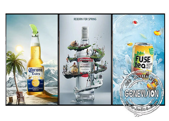التثبيت العمودي 3.5mm 8mm Bezel Restaurant Menu Board